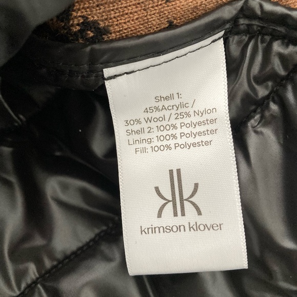 NWOT Krimson Klover Puffer And Wool Blend Knit Base Jacket - Picture 7 of 9